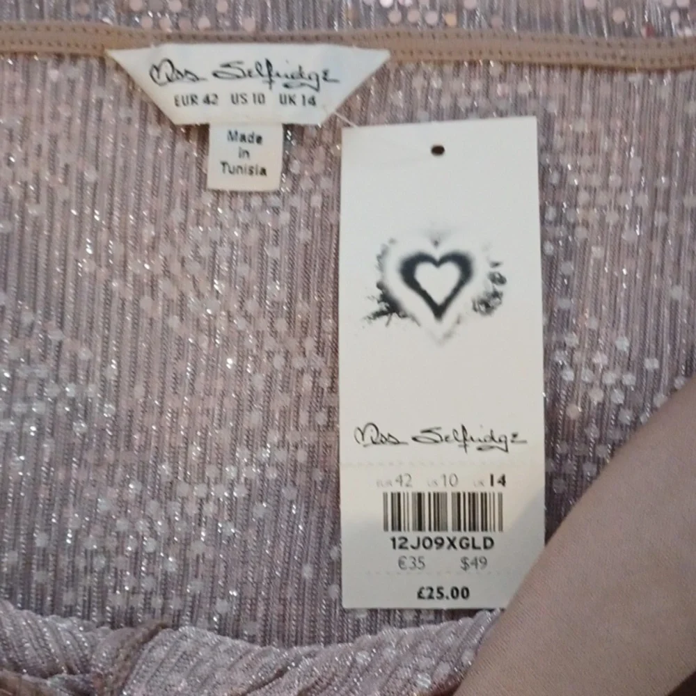 Miss Selfridge Sequin Embellished Spaghetti Strap Top New - Picture 6 of 7
